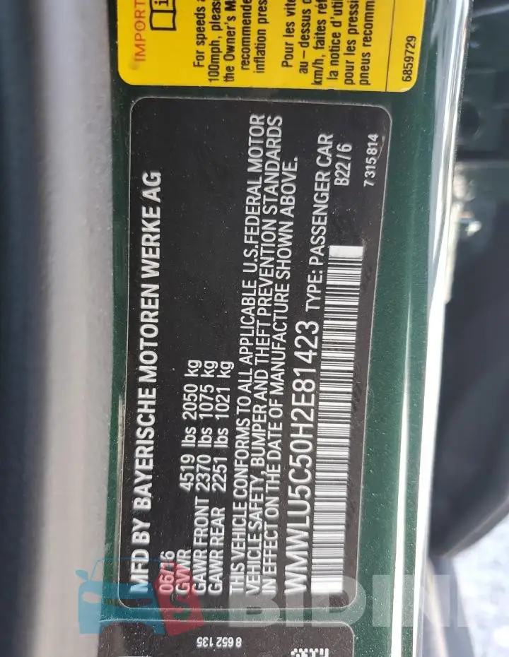 WMWLU5C50H2E81423 Photo# 13