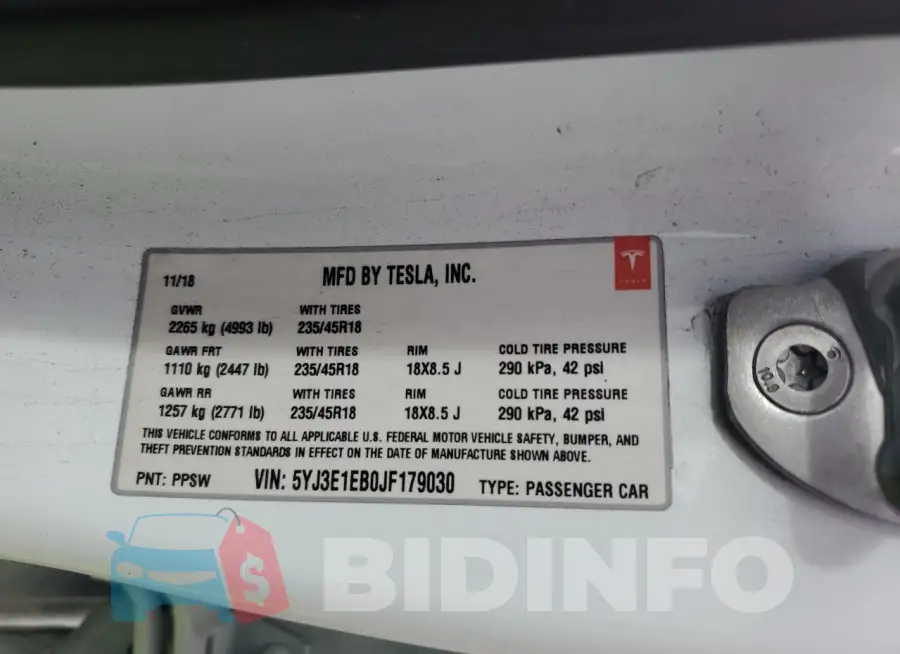5YJ3E1EB0JF179030 Photo# 12