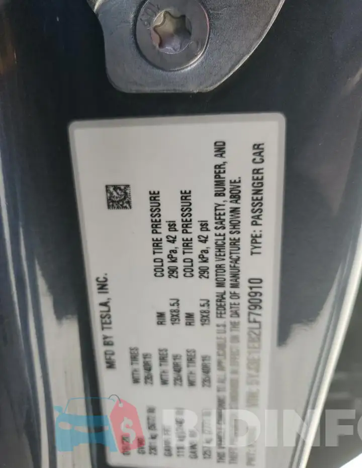 5YJ3E1EB2LF790910 Photo# 12