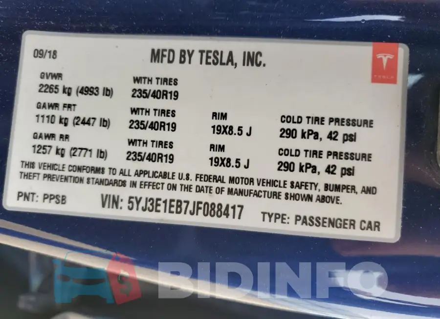 5YJ3E1EB7JF088417 Photo# 13