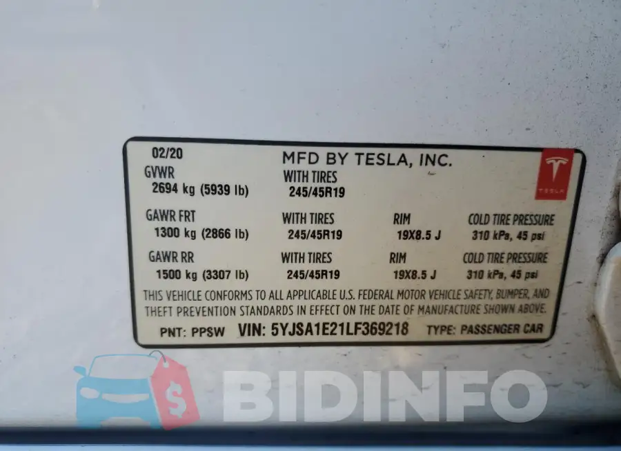 5YJSA1E21LF369218 Photo# 13