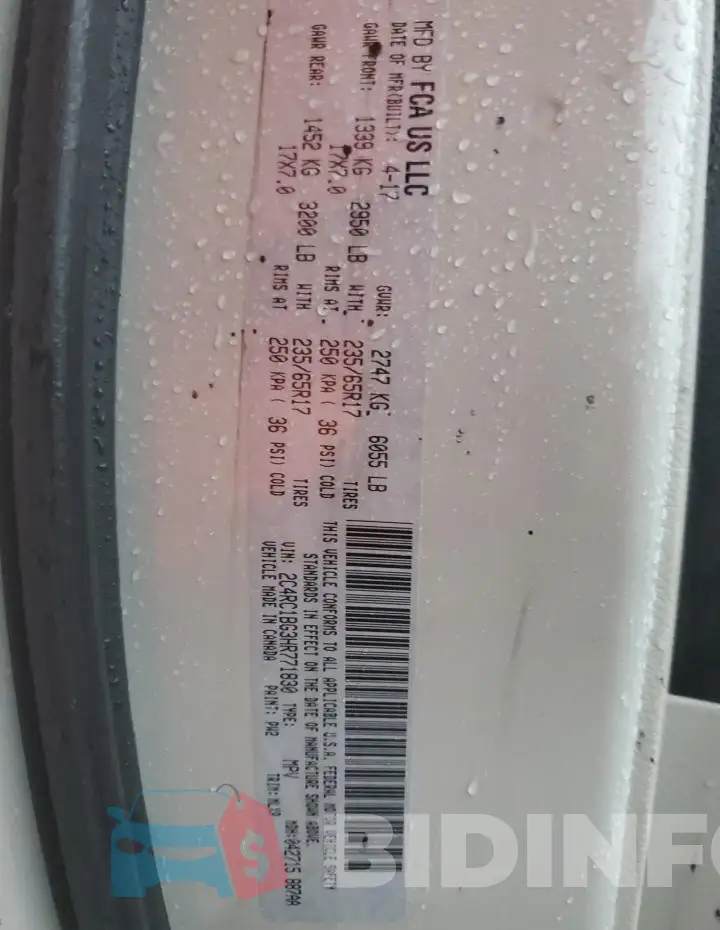 2C4RC1BG3HR771830 Photo# 14