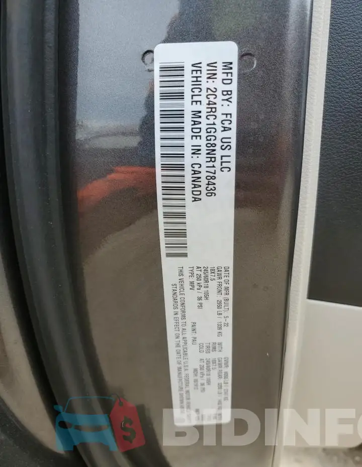 2C4RC1GG8NR178436 Photo# 13