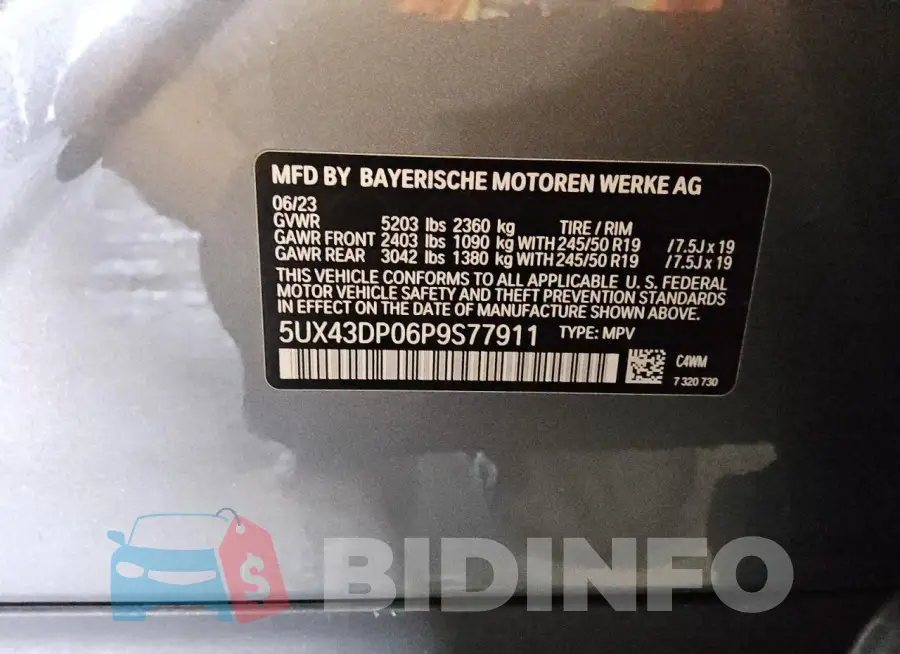 5UX43DP06P9S77911 Photo# 13