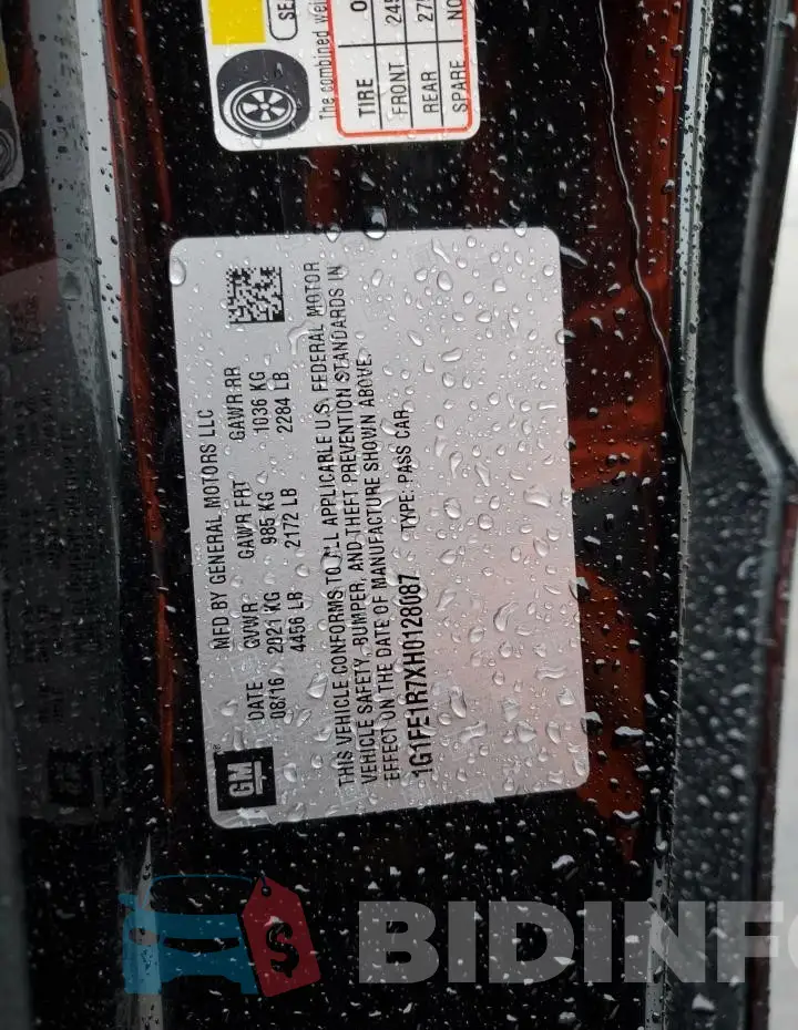 1G1FE1R7XH0128087 Photo# 12