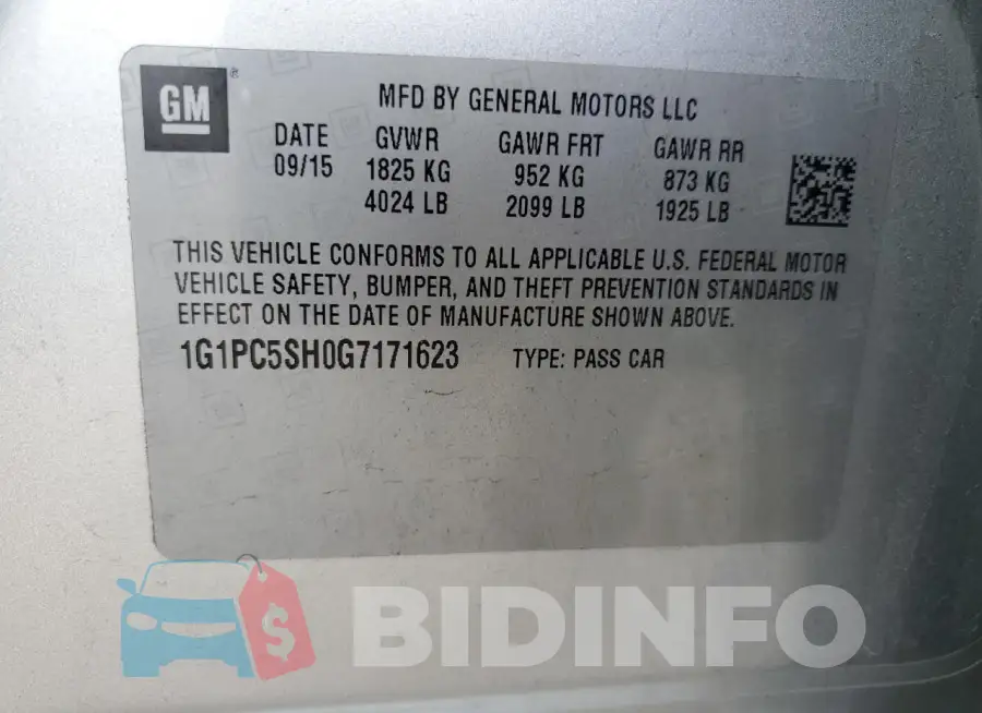 1G1PC5SH0G7171623 Photo# 12