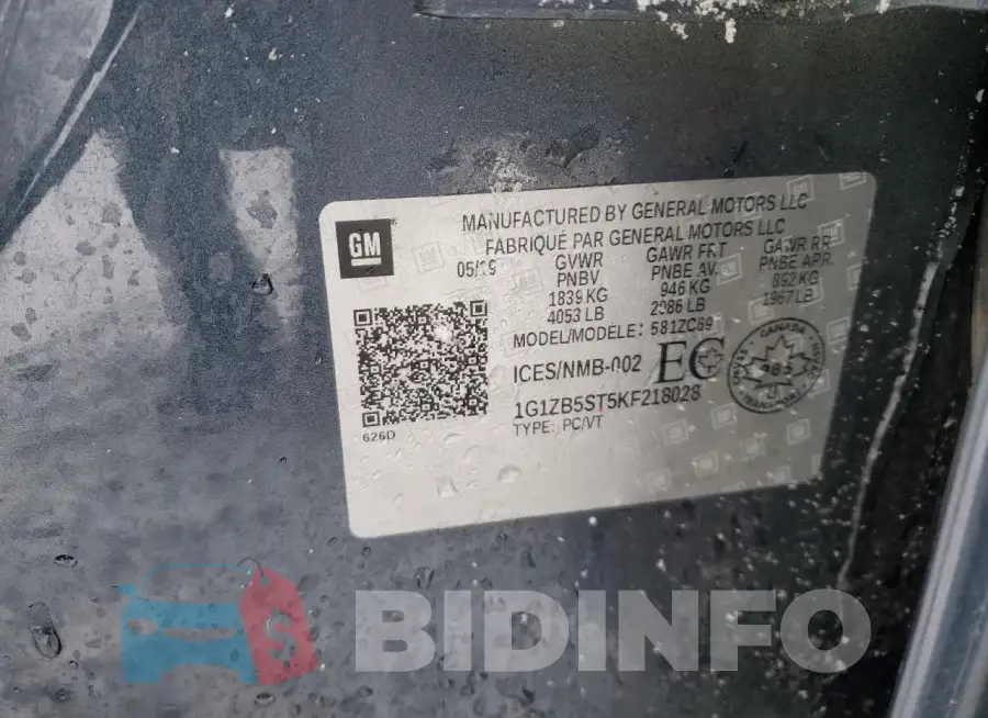 1G1ZB5ST5KF218028 Photo# 12