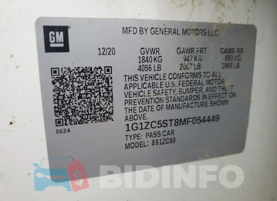 1G1ZC5ST8MF054449 Photo# 12