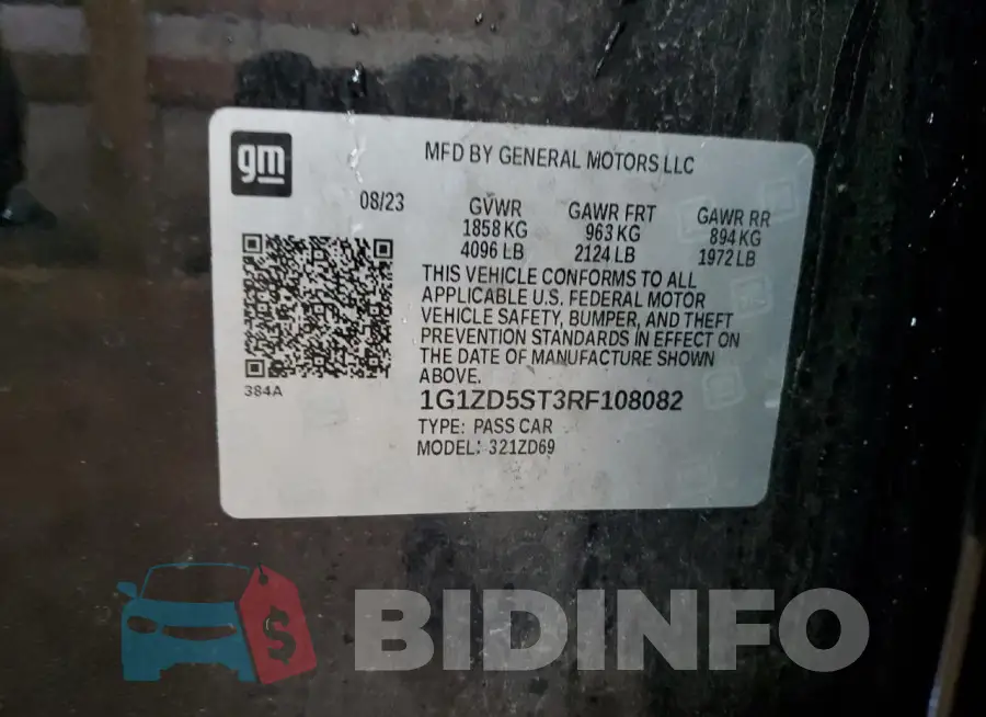 1G1ZD5ST3RF108082 Photo# 12