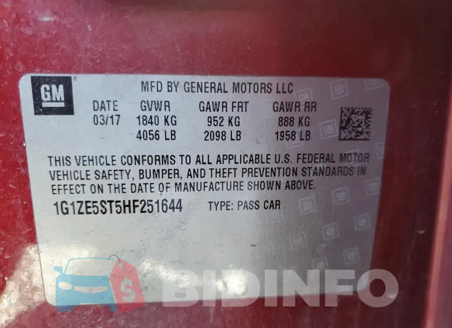1G1ZE5ST5HF251644 Photo# 13