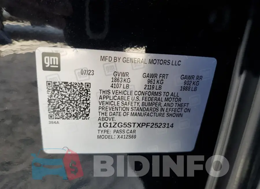 1G1ZG5STXPF252314 Photo# 12