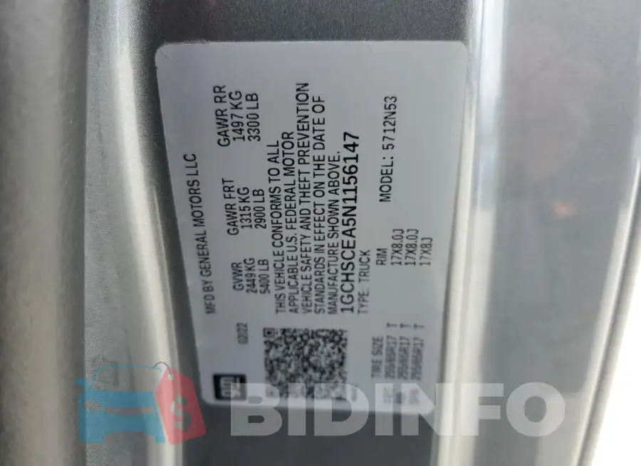 1GCHSCEA5N1156147 Photo# 12
