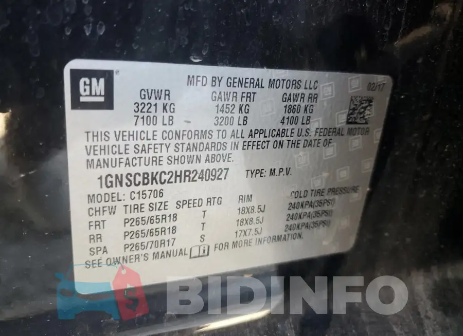 1GNSCBKC2HR240927 Photo# 13
