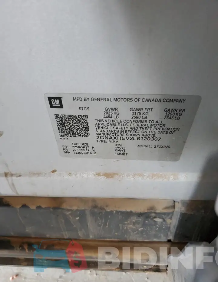 2GNAXHEV2L6120307 Photo# 13