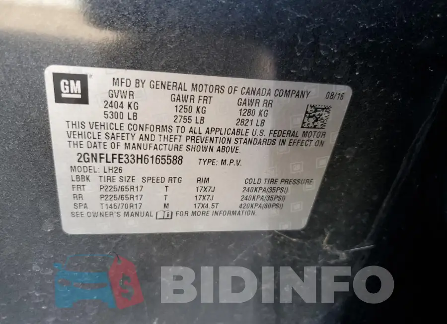 2GNFLFE33H6165588 Photo# 12