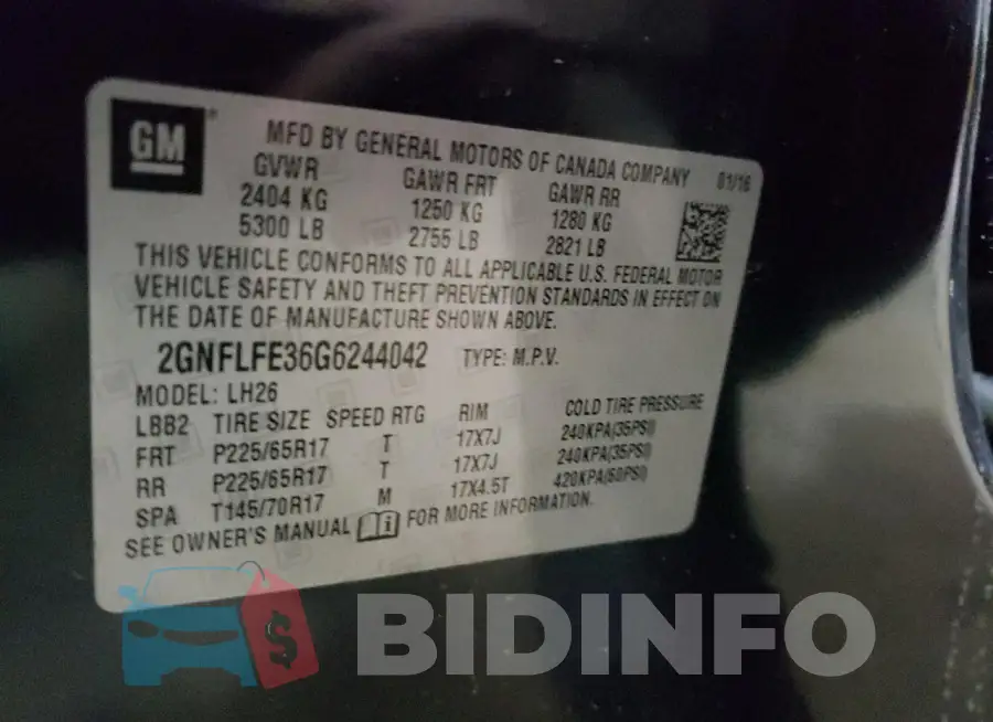 2GNFLFE36G6244042 Photo# 13
