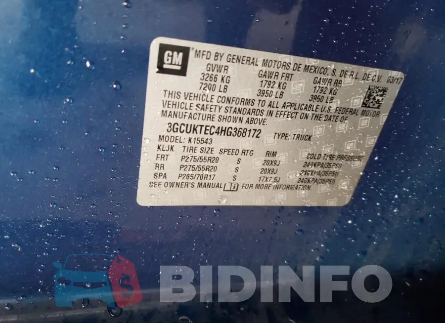 3GCUKTEC4HG368172 Photo# 12