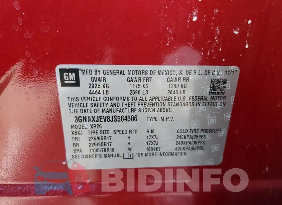 3GNAXJEV8JS564586 Photo# 13