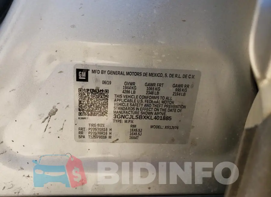 3GNCJLSBXKL401885 Photo# 12