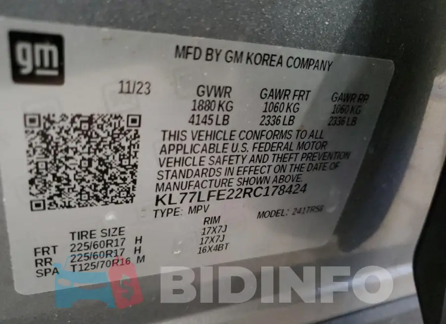 KL77LFE22RC178424 Photo# 13