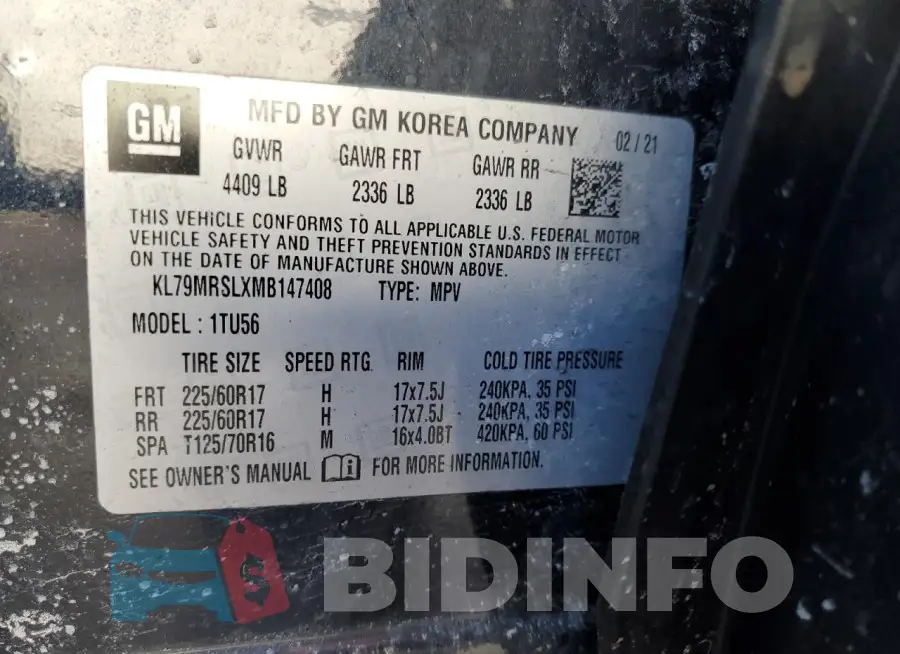 KL79MRSLXMB147408 Photo# 13