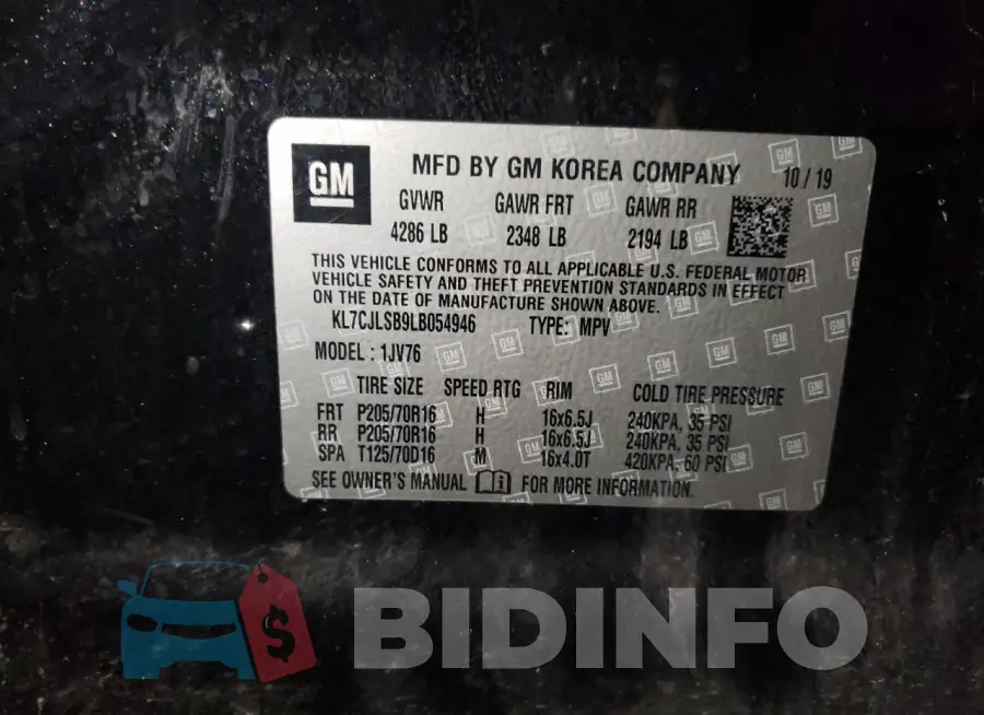 KL7CJLSB9LB054946 Photo# 13