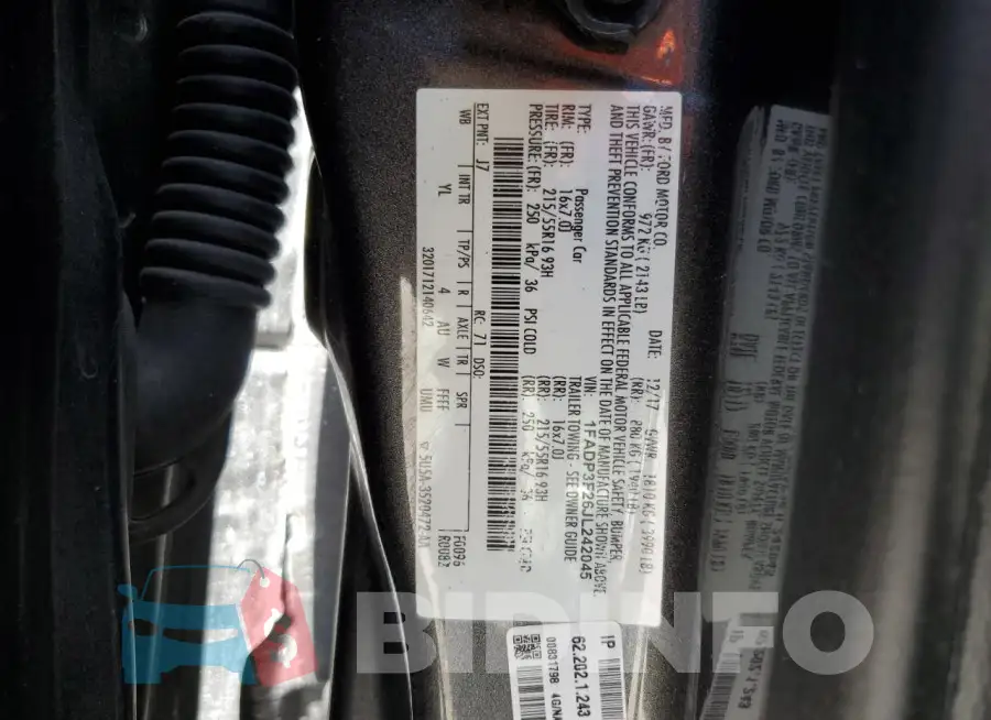 1FADP3F26JL242045 Photo# 12