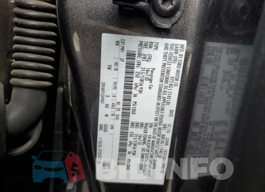1FADP3F2XGL261237 Photo# 12