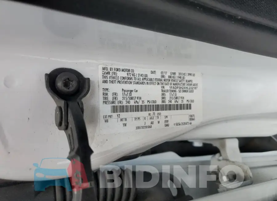 1FADP3H2XHL232187 Photo# 12