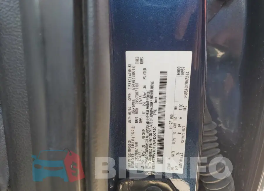 1FTEW1CF7GFD00720 Photo# 12