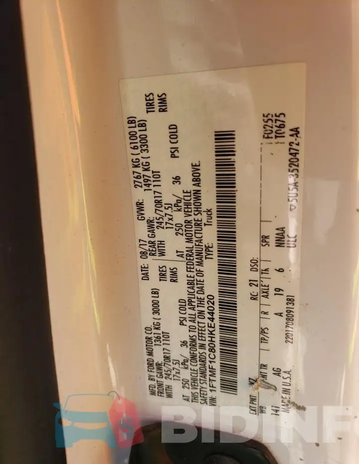 1FTMF1C80HKE44020 Photo# 12