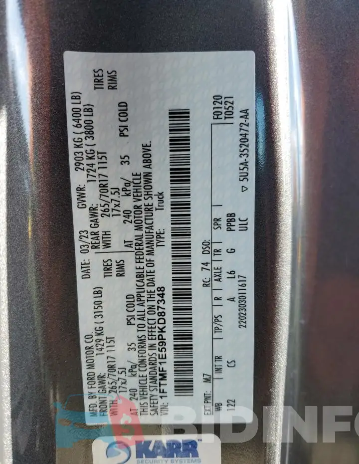 1FTMF1E59PKD87348 Photo# 12