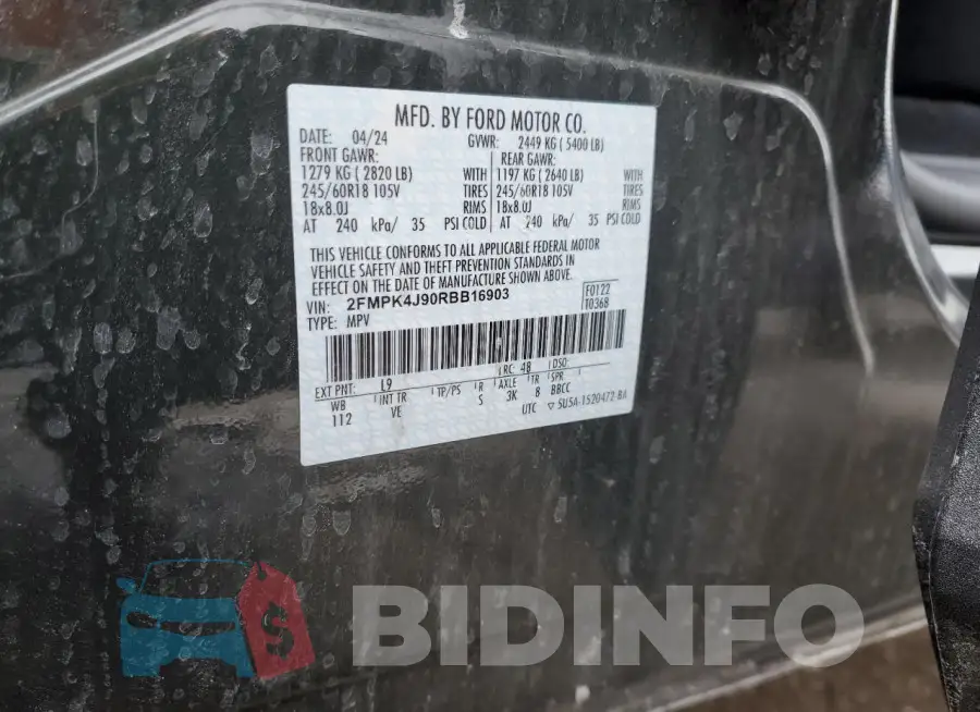 2FMPK4J90RBB16903 Photo# 13