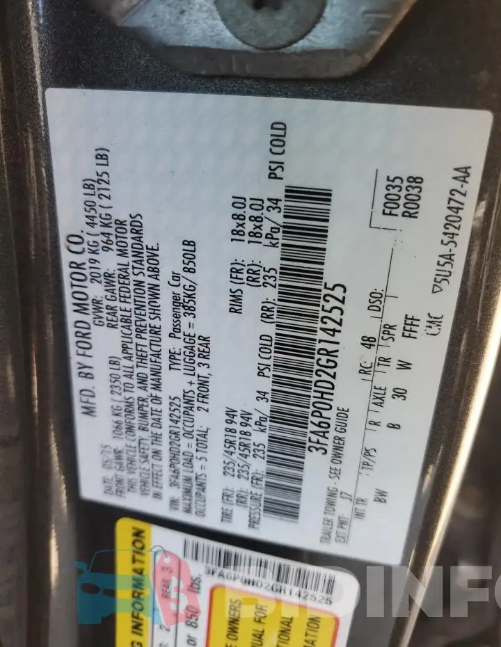 3FA6P0HD2GR142525 Photo# 12