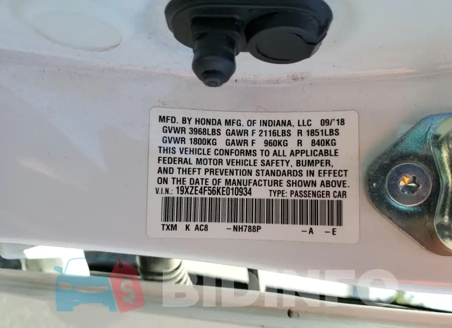 19XZE4F56KE010934 Photo# 12