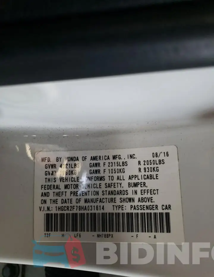 1HGCR2F79HA031614 Photo# 12