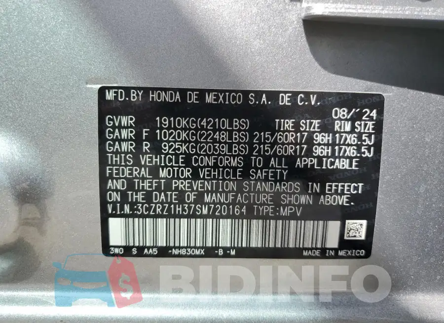 3CZRZ1H37SM720164 Photo# 13