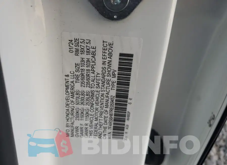 7FARS6H87RE059452 Photo# 13