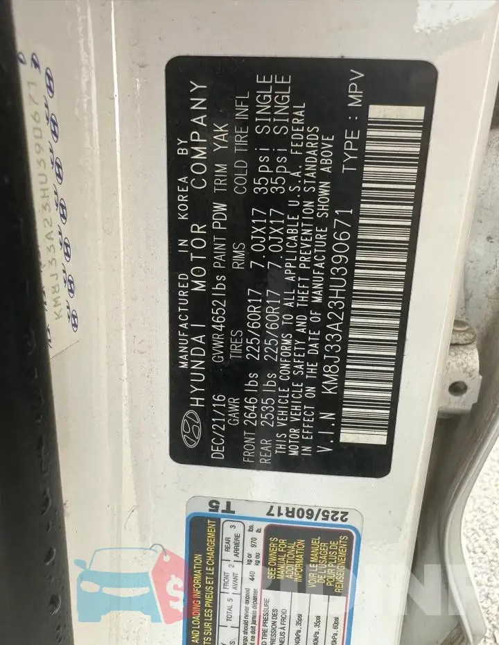 KM8J33A23HU390671 Photo# 10