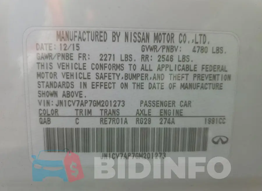 JN1CV7AP7GM201273 Photo# 12