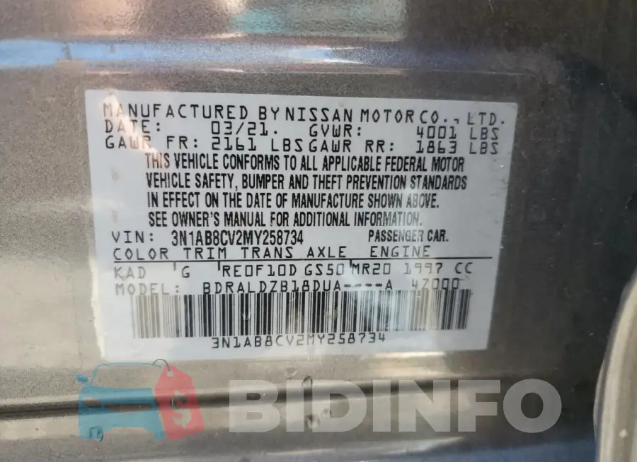 3N1AB8CV2MY258734 Photo# 12