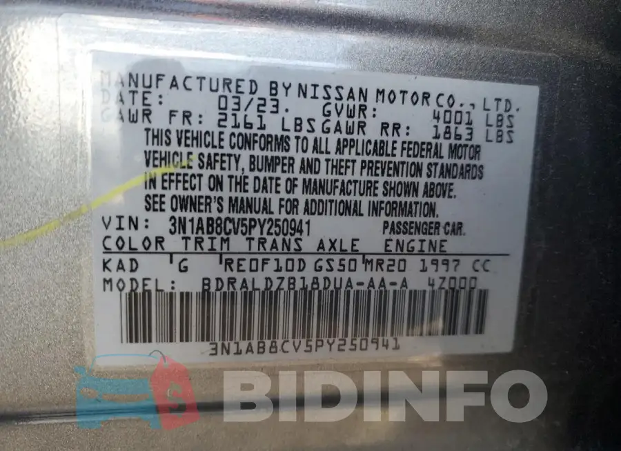 3N1AB8CV5PY250941 Photo# 12