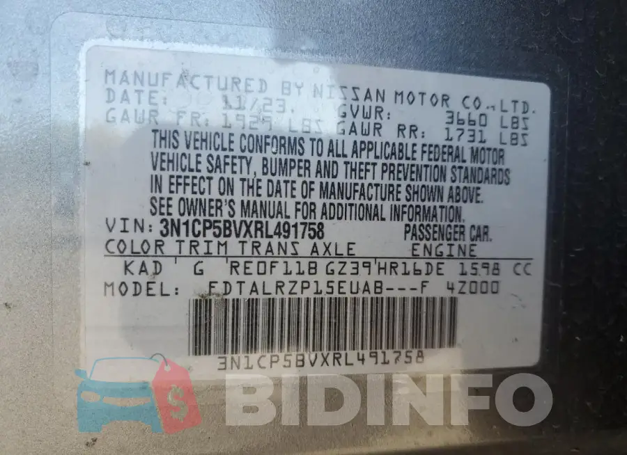 3N1CP5BVXRL491758 Photo# 12