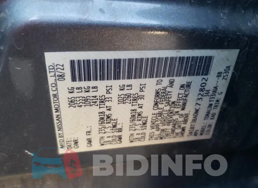 5N1BT3BA0NC732802 Photo# 14