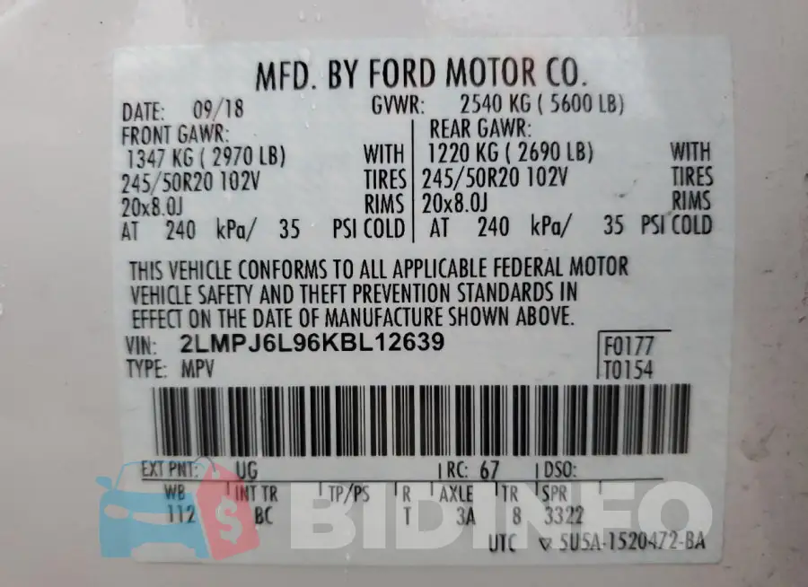 2LMPJ6L96KBL12639 Photo# 14