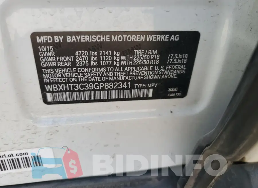 WBXHT3C39GP882341 Photo# 13