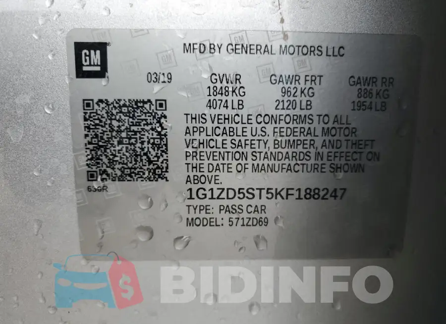 1G1ZD5ST5KF188247 Photo# 12
