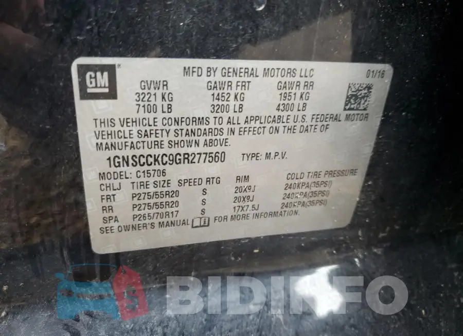 1GNSCCKC9GR277560 Photo# 13