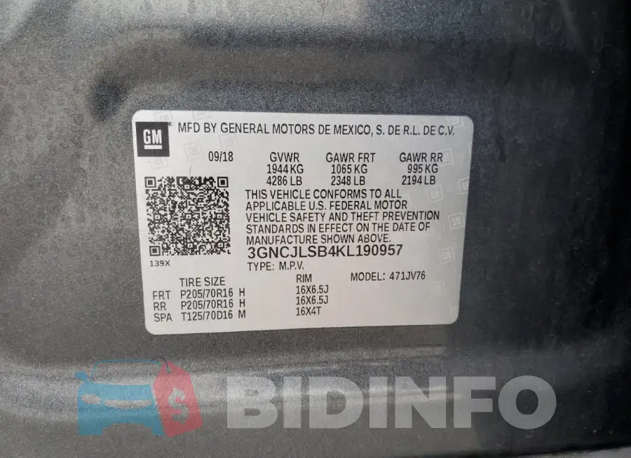3GNCJLSB4KL190957 Photo# 14