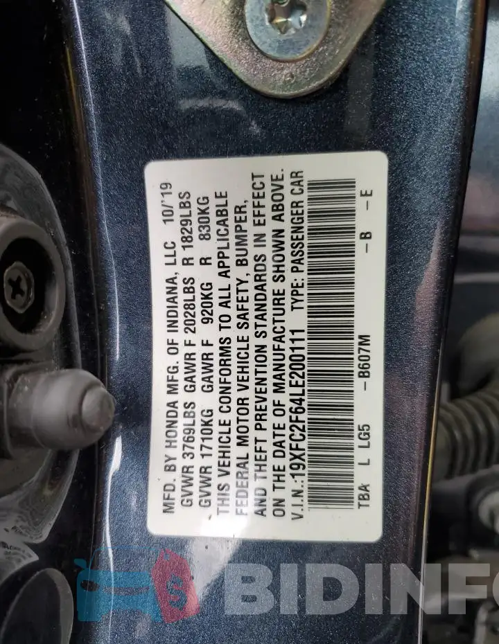 19XFC2F64LE200111 Photo# 12